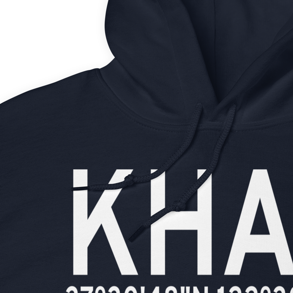 Half Moon Bay Airport (KHAF) ICAO Hoodie Sweatshirt 