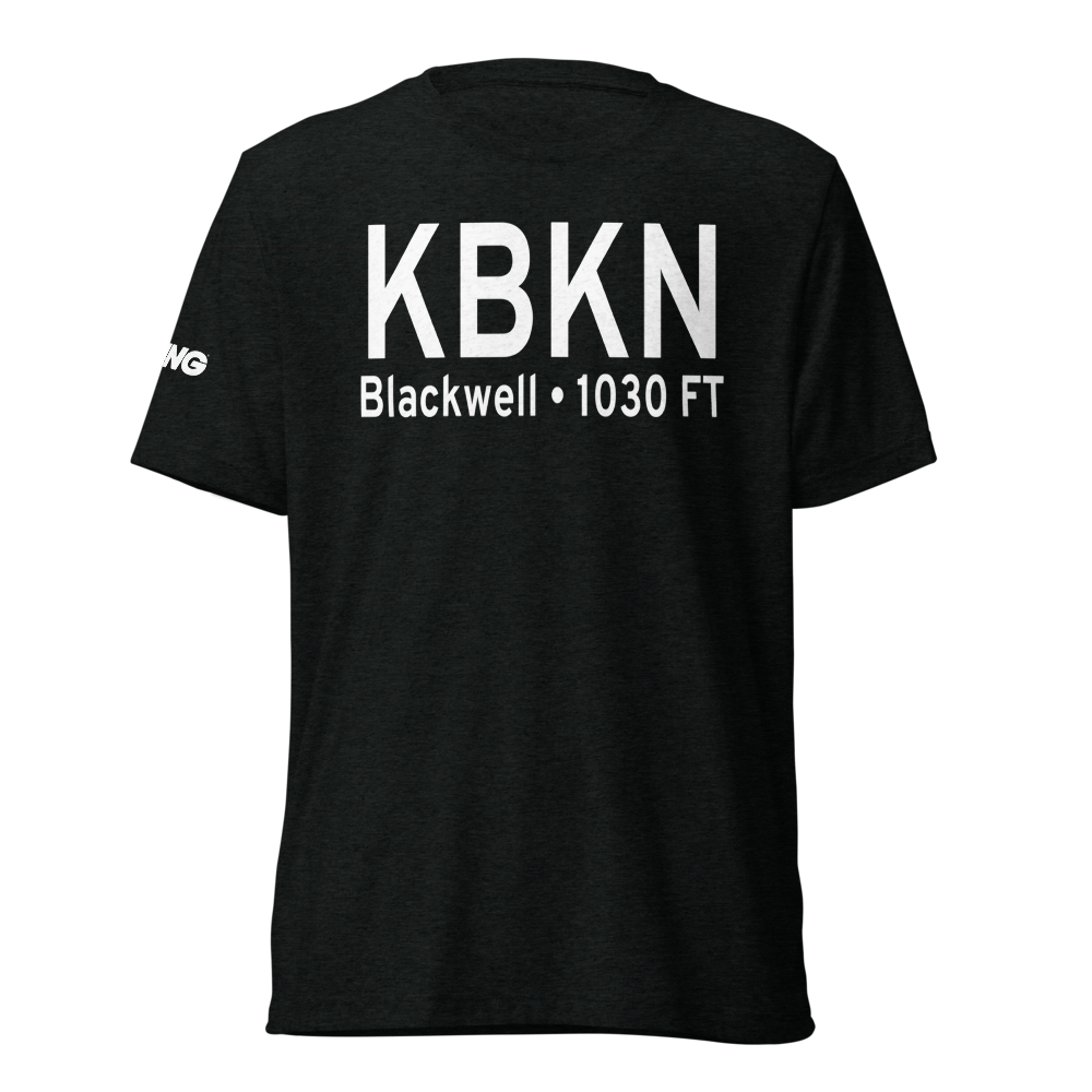 Blackwell Tonkawa Municipal Airport (KBKN) ICAO Tri-blend T-Shirt 