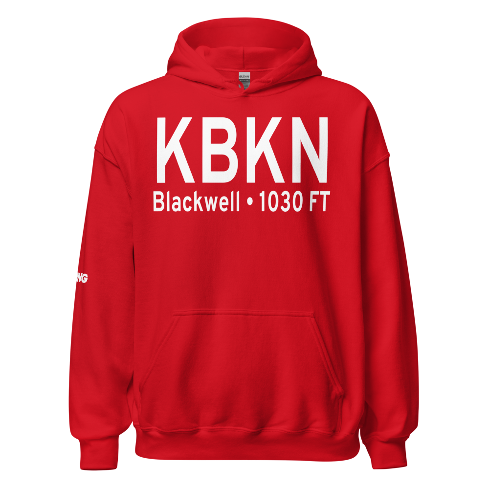 Blackwell Tonkawa Municipal Airport (KBKN) ICAO Hoodie Sweatshirt 