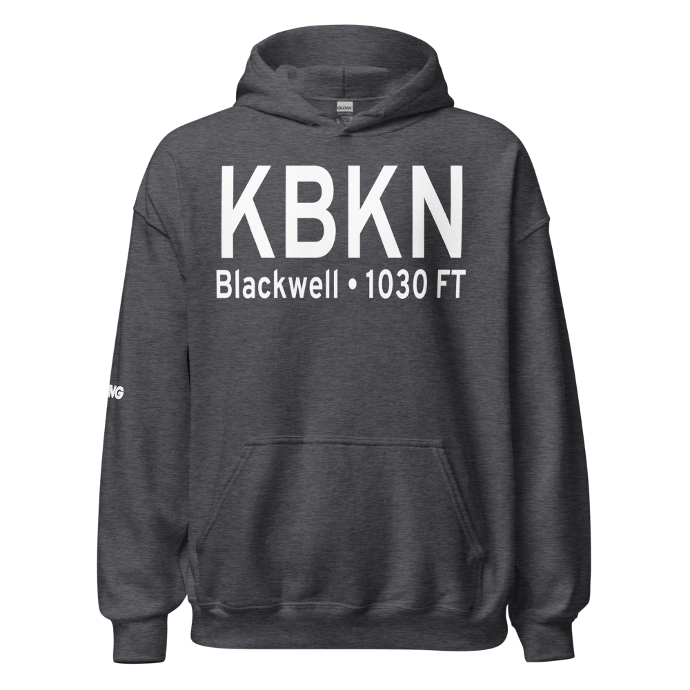 Blackwell Tonkawa Municipal Airport (KBKN) ICAO Hoodie Sweatshirt 