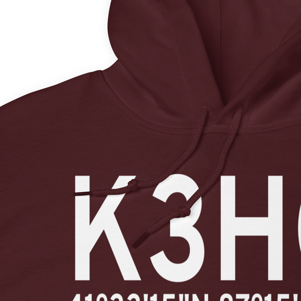 Hobart Sky Ranch Airport (K3HO) ICAO Hoodie Sweatshirt 