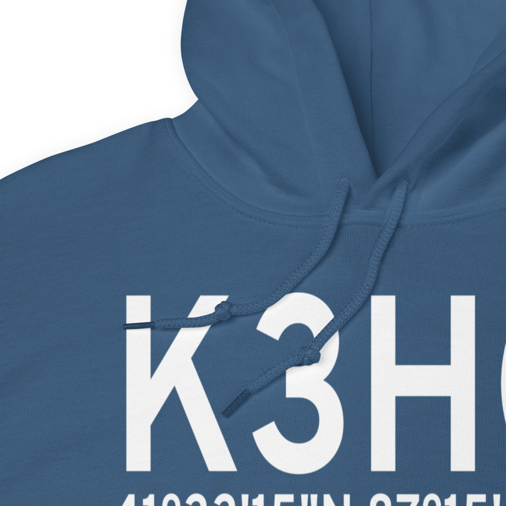 Hobart Sky Ranch Airport (K3HO) ICAO Hoodie Sweatshirt 