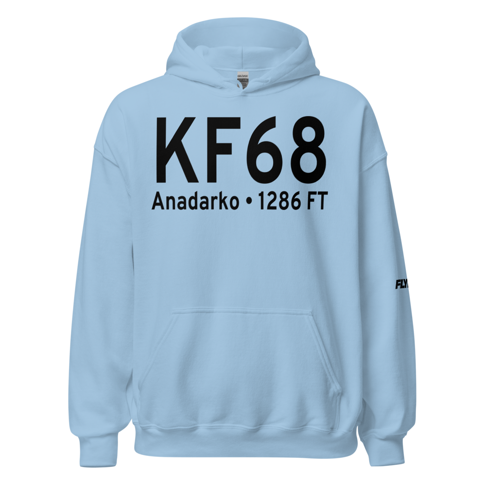 Anadarko Municipal Airport (KF68) ICAO Hoodie Sweatshirt 