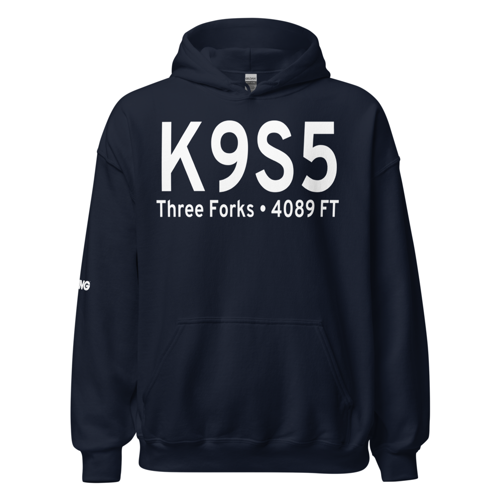 Three Forks Airport (K9S5) ICAO Hoodie Sweatshirt 