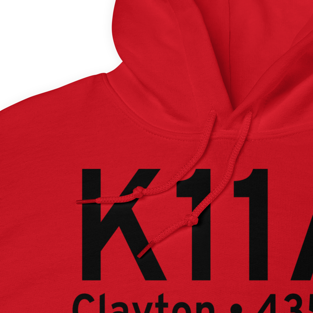 Clayton Municipal Airport (K11A) ICAO Hoodie Sweatshirt 