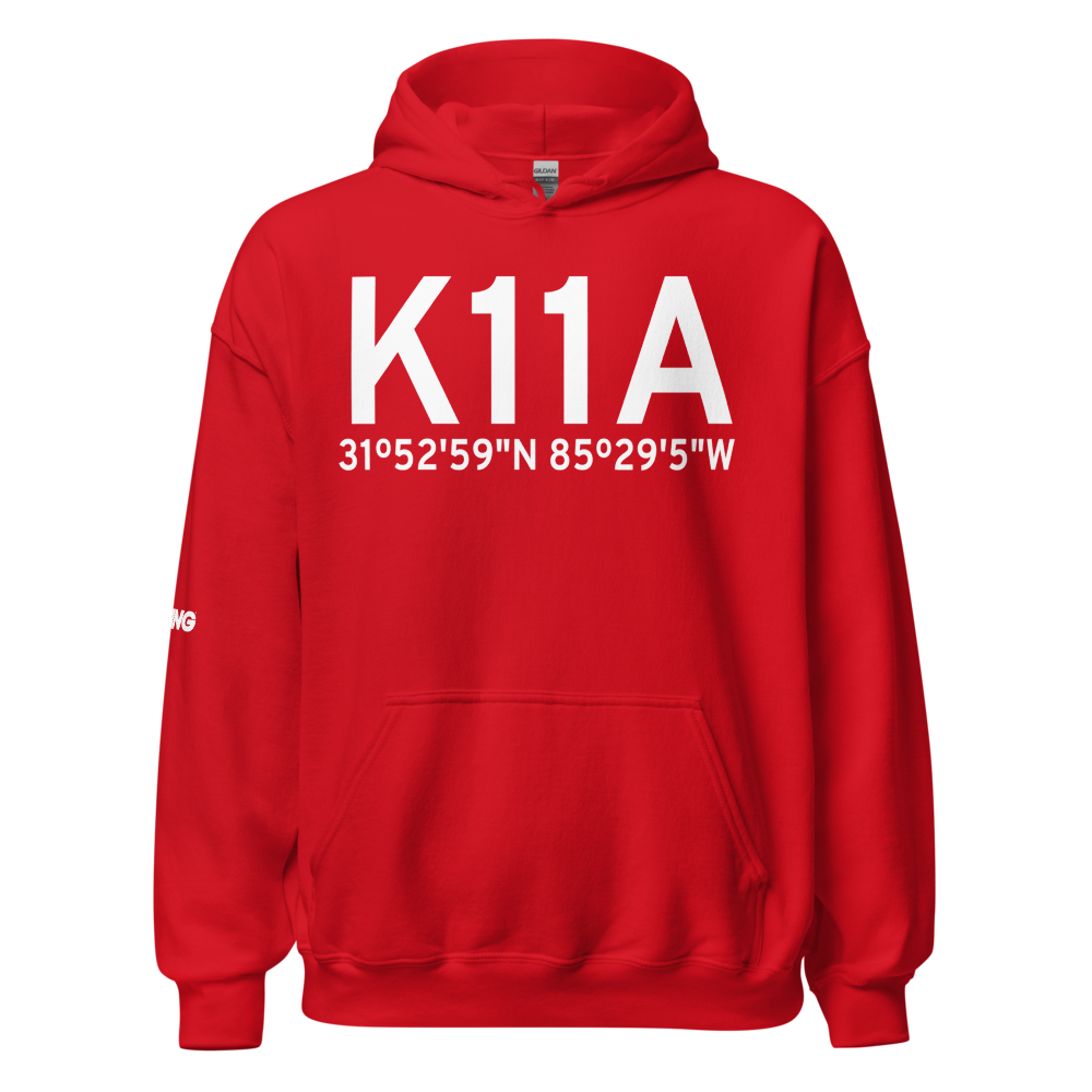 Clayton Municipal Airport (K11A) ICAO Hoodie Sweatshirt 