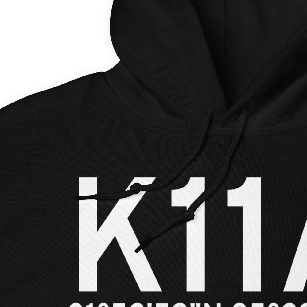 Clayton Municipal Airport (K11A) ICAO Hoodie Sweatshirt 