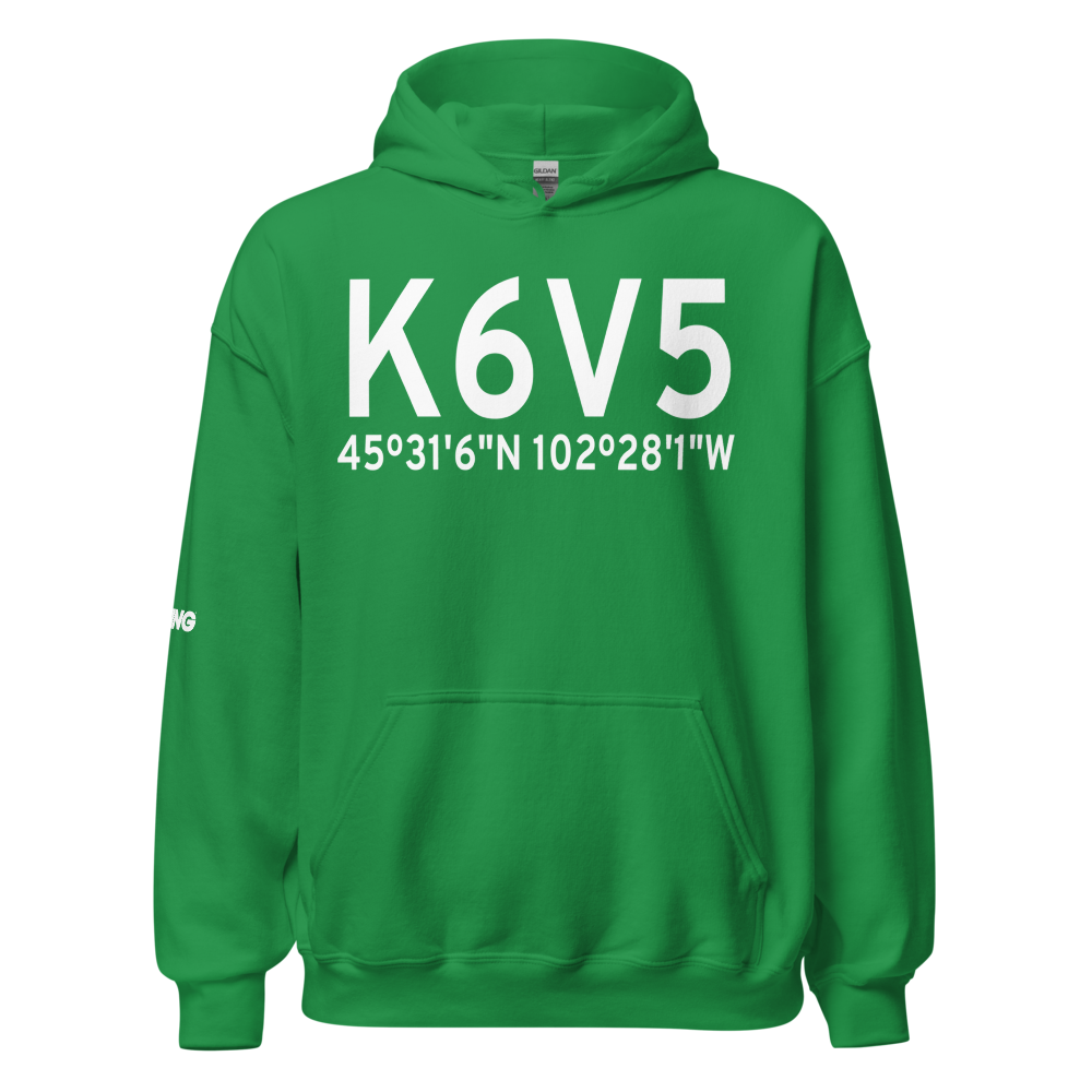 Bison Municipal Airport (K6V5) ICAO Hoodie Sweatshirt 