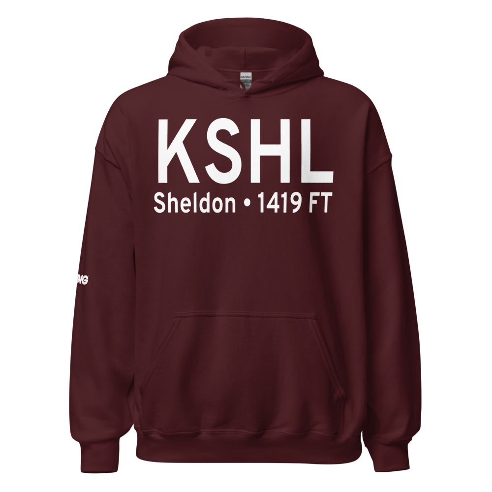 Sheldon Regional Airport (KSHL) ICAO Hoodie Sweatshirt 