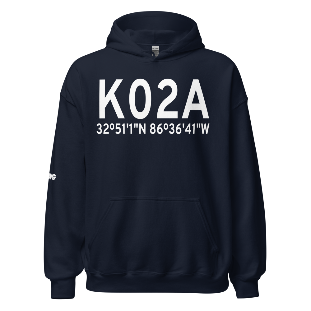 Chilton County Airport / Gragg-Wade Field (K02A) ICAO Hoodie Sweatshirt 