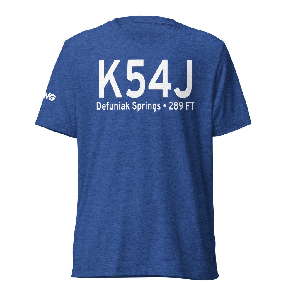 Defuniak Springs Airport (K54J) ICAO Tri-blend T-Shirt 