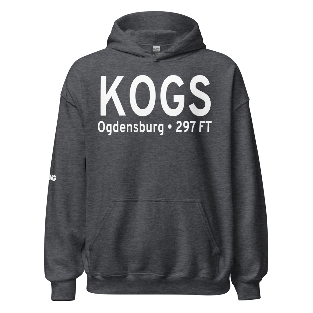 Ogdensburg International Airport (KOGS) ICAO Hoodie Sweatshirt 