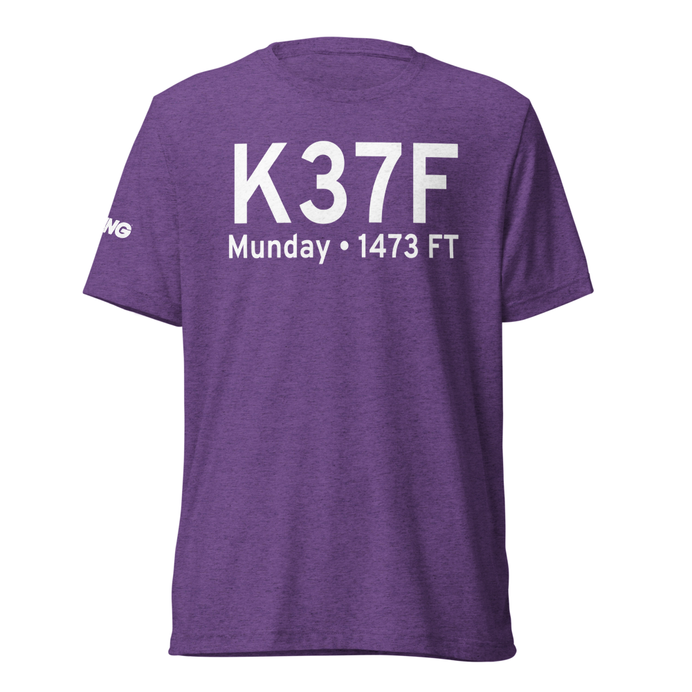 Munday Municipal Airport (K37F) ICAO Tri-blend T-Shirt 