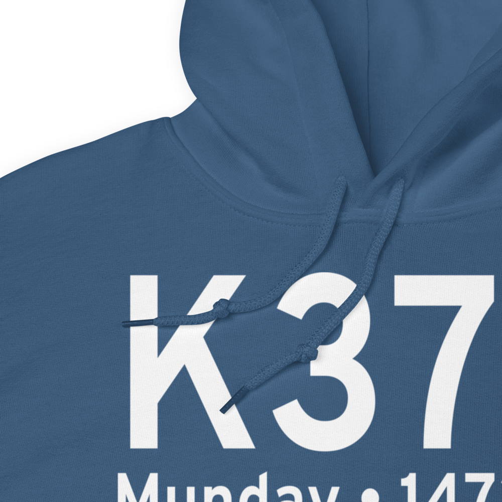 Munday Municipal Airport (K37F) ICAO Hoodie Sweatshirt 