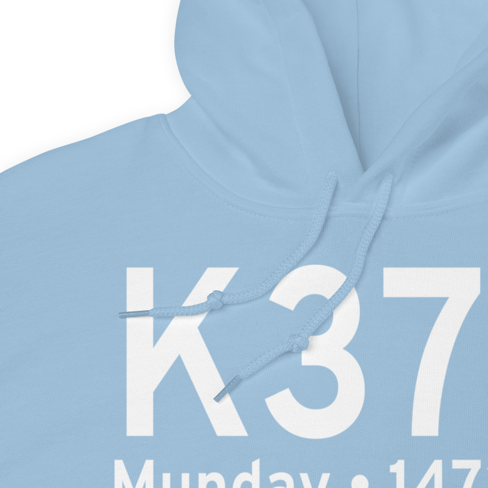 Munday Municipal Airport (K37F) ICAO Hoodie Sweatshirt 