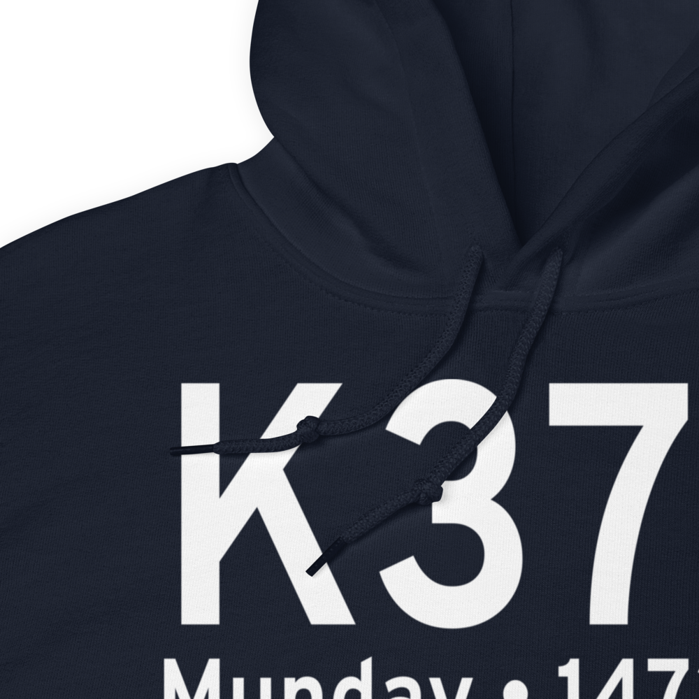 Munday Municipal Airport (K37F) ICAO Hoodie Sweatshirt 