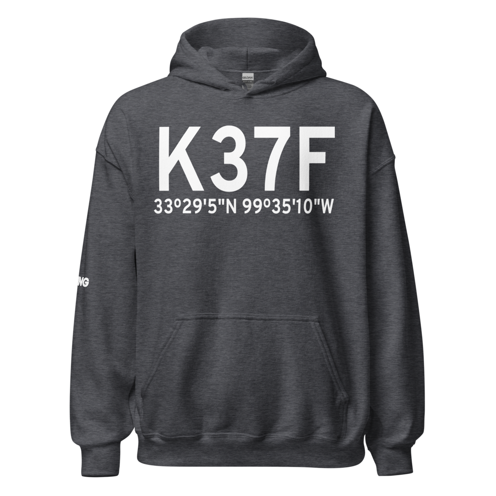 Munday Municipal Airport (K37F) ICAO Hoodie Sweatshirt 