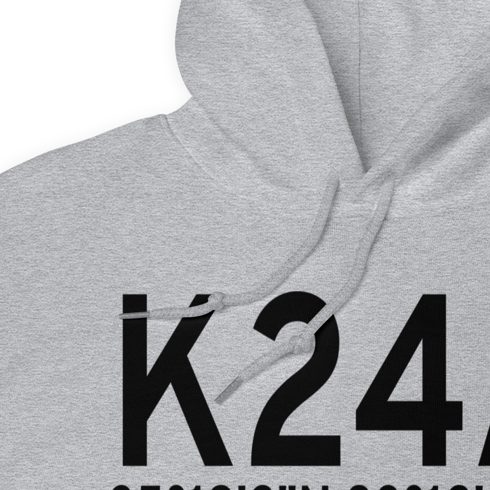 Jackson County Airport (K24A) ICAO Hoodie Sweatshirt 