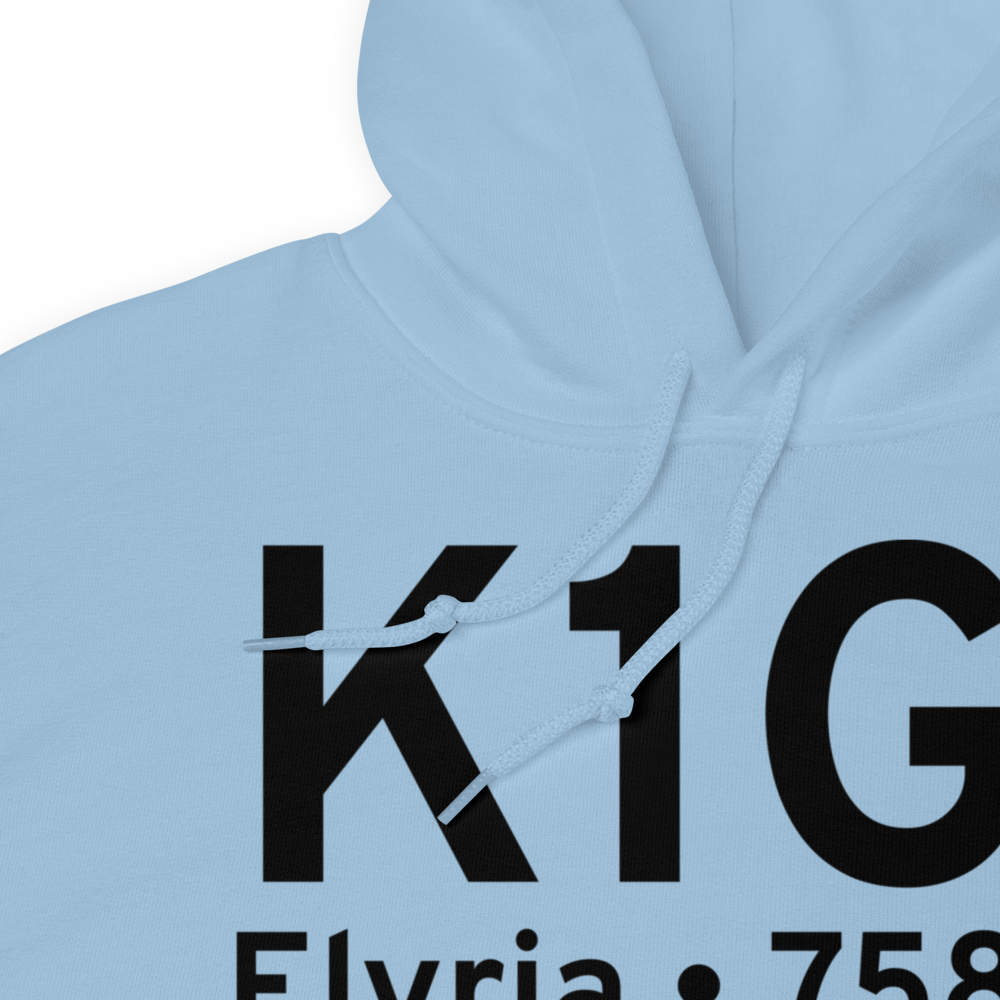 Elyria Airport (K1G1) ICAO Hoodie Sweatshirt 