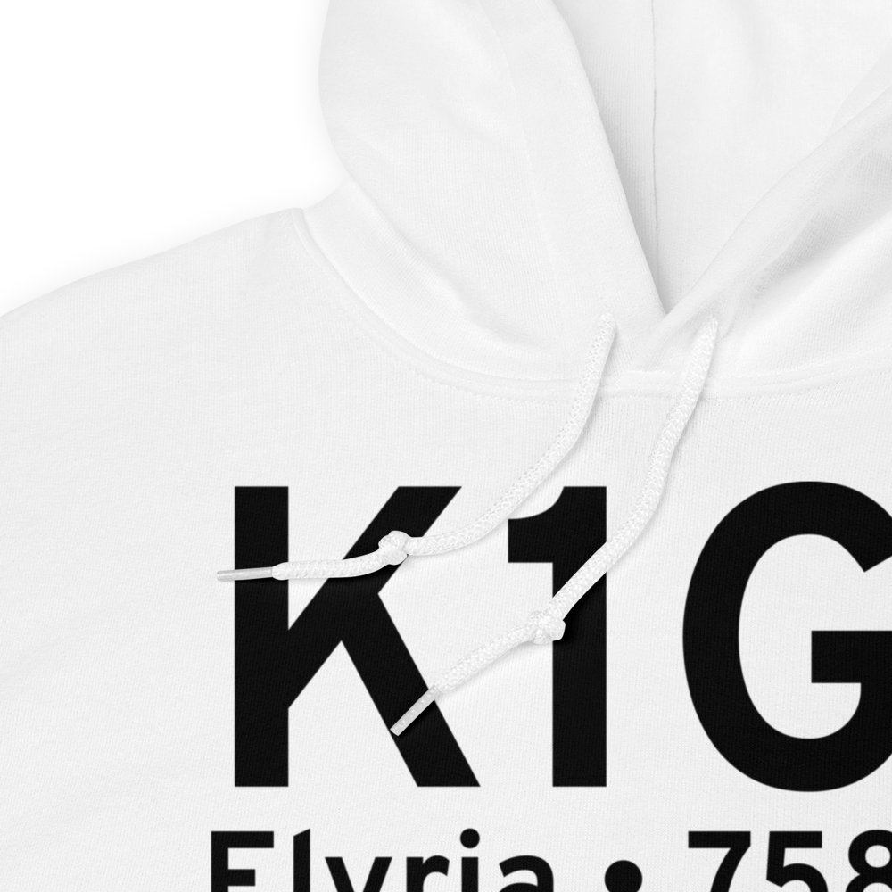 Elyria Airport (K1G1) ICAO Hoodie Sweatshirt 