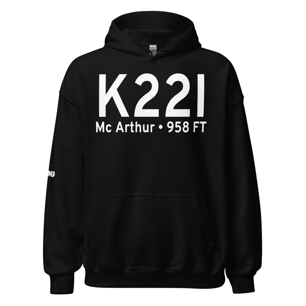 Vinton County Airport (K22I) ICAO Hoodie Sweatshirt 
