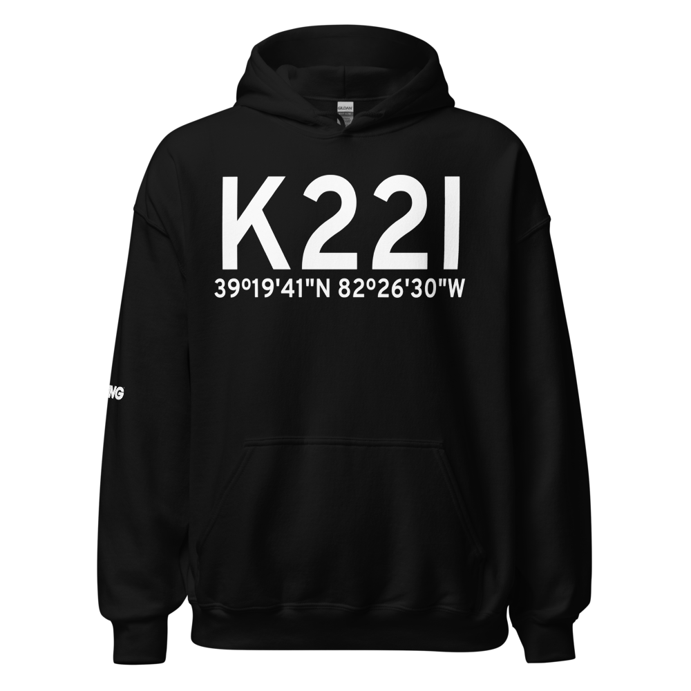 Vinton County Airport (K22I) ICAO Hoodie Sweatshirt 
