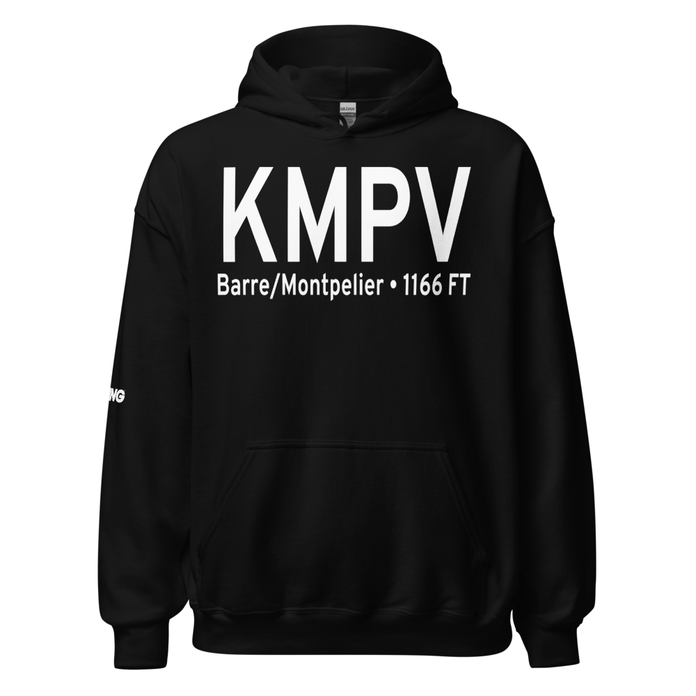 Edward F Knapp State Airport (KMPV) ICAO Hoodie Sweatshirt 