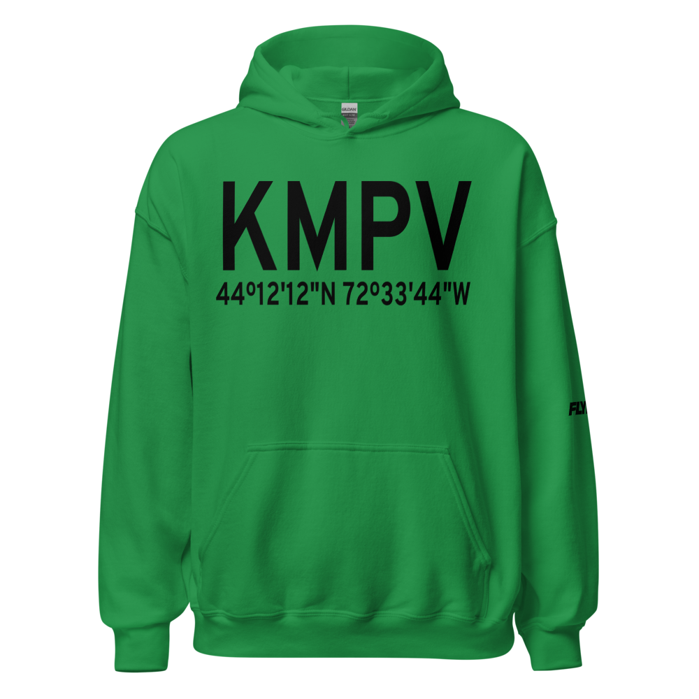 Edward F Knapp State Airport (KMPV) ICAO Hoodie Sweatshirt 