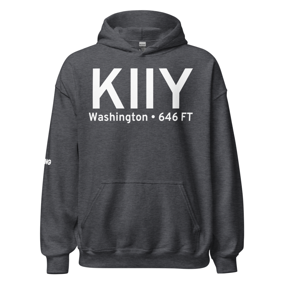 Washington Wilkes County Airport (KIIY) ICAO Hoodie Sweatshirt 