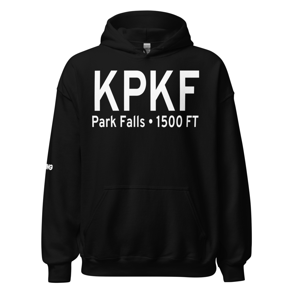 Park Falls Municipal Airport (KPKF) ICAO Hoodie Sweatshirt 