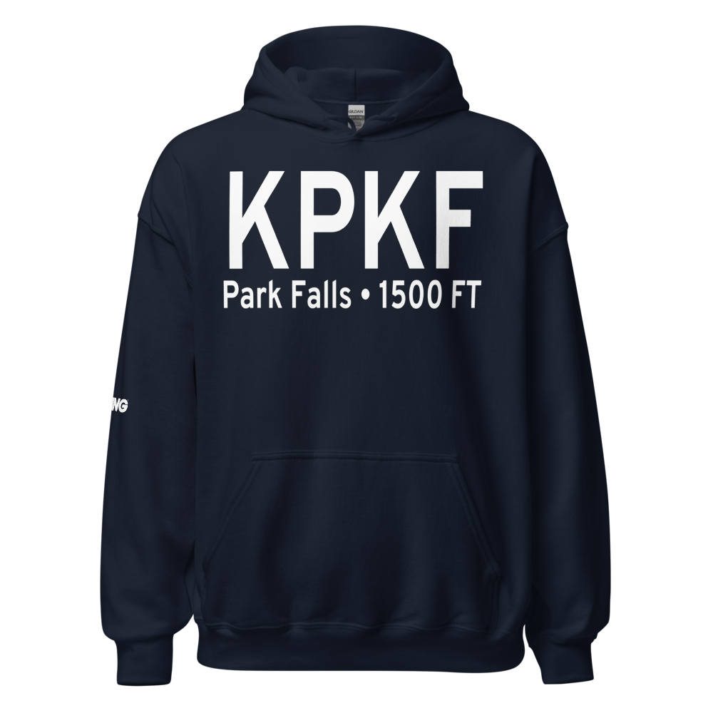 Park Falls Municipal Airport (KPKF) ICAO Hoodie Sweatshirt 