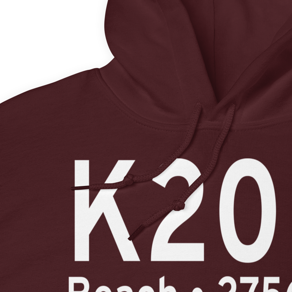 Beach Airport (K20U) ICAO Hoodie Sweatshirt 