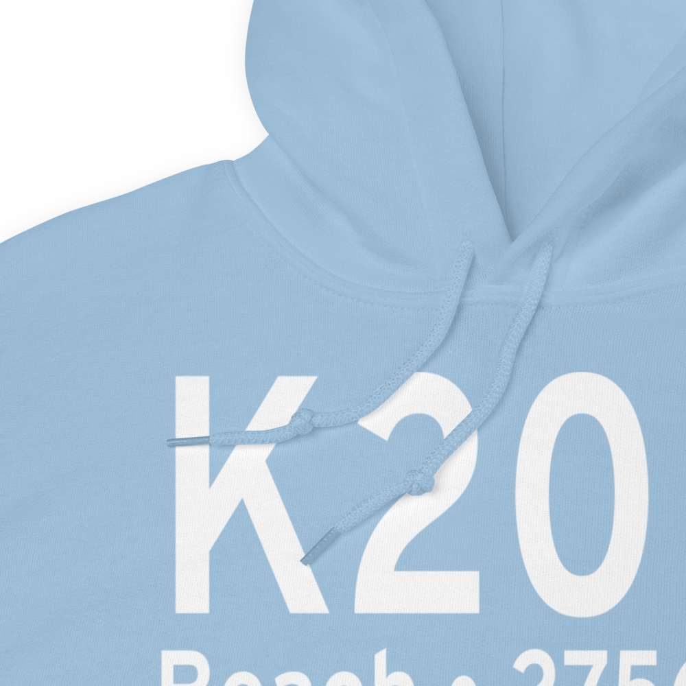 Beach Airport (K20U) ICAO Hoodie Sweatshirt 