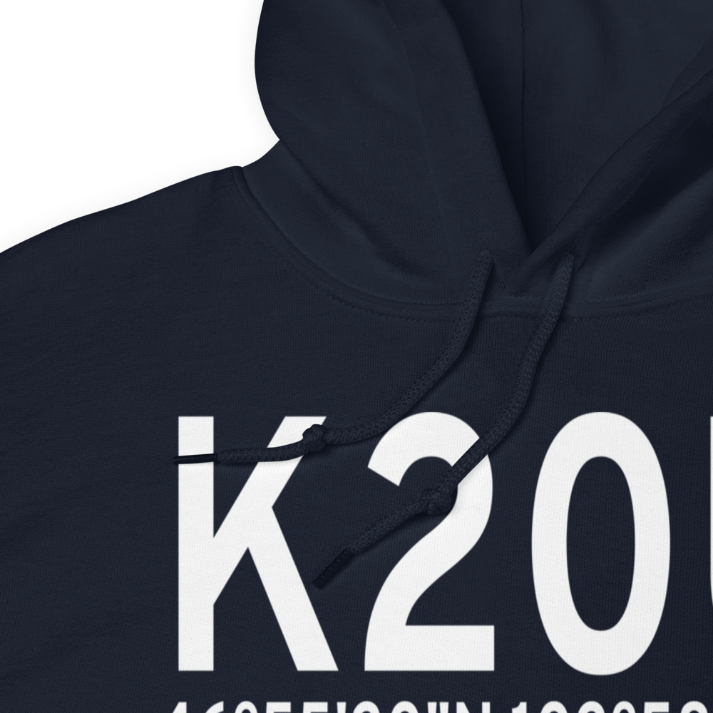 Beach Airport (K20U) ICAO Hoodie Sweatshirt 