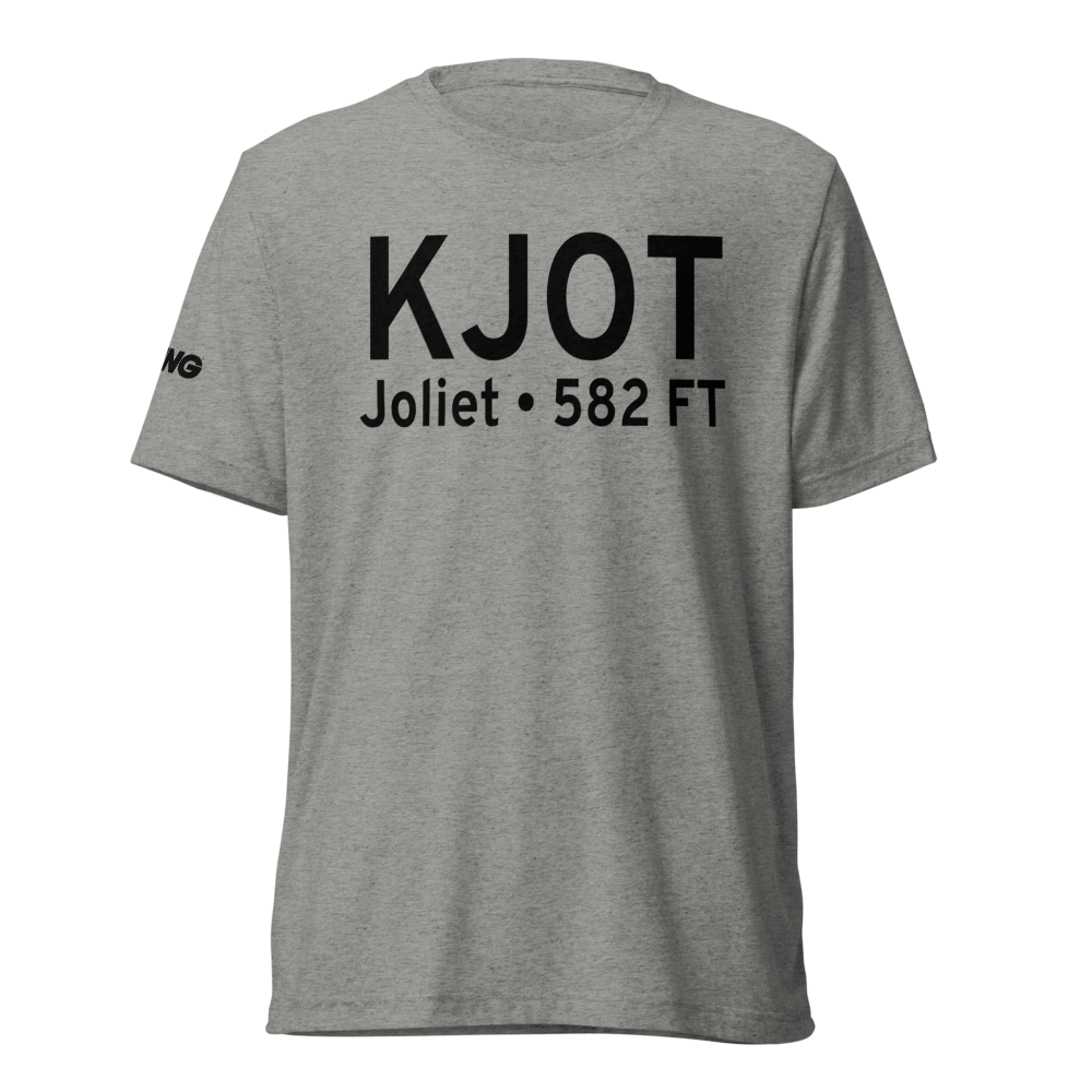 Joliet Regional Airport (KJOT) ICAO Tri-blend T-Shirt 