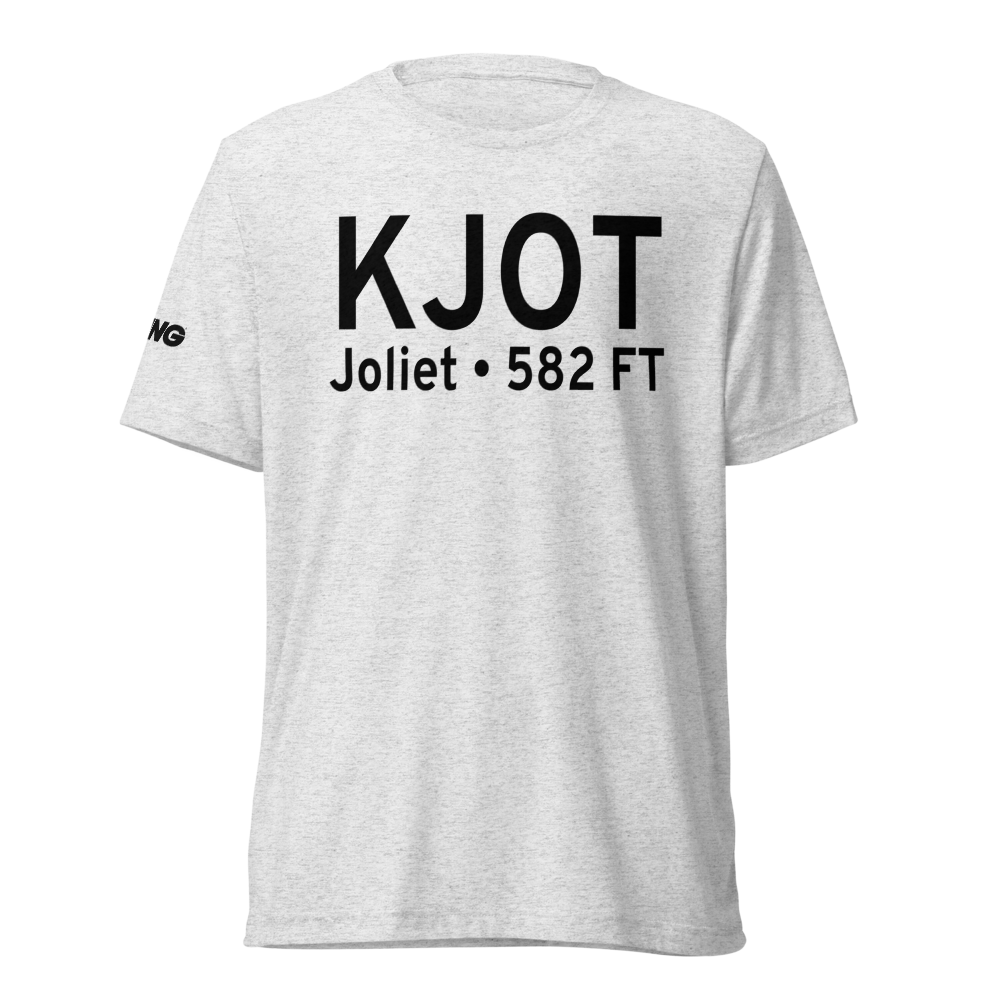 Joliet Regional Airport (KJOT) ICAO Tri-blend T-Shirt 