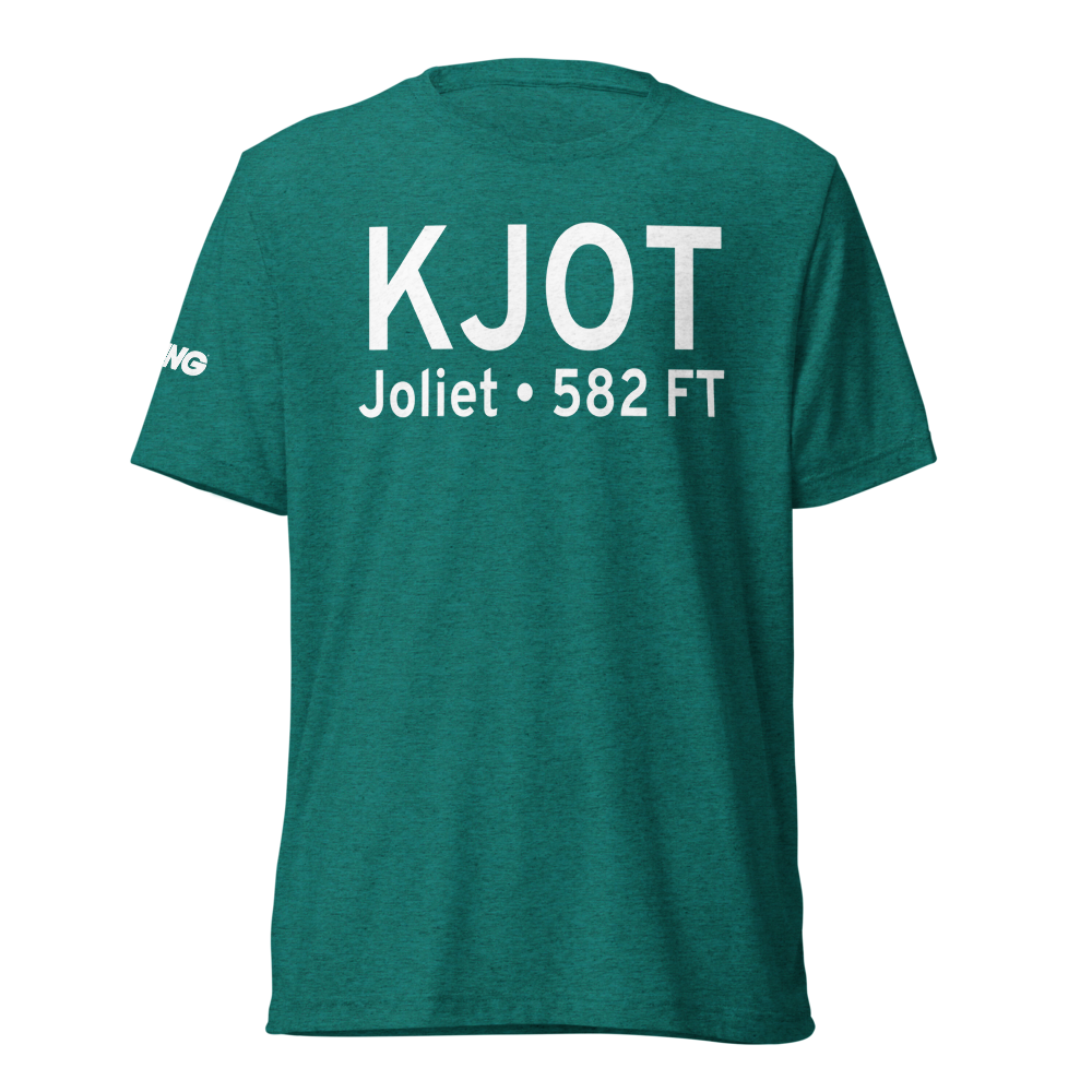 Joliet Regional Airport (KJOT) ICAO Tri-blend T-Shirt 
