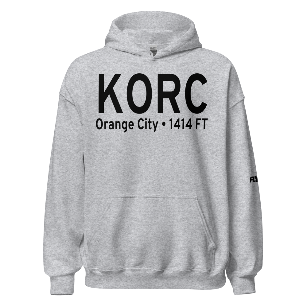 Orange City Municipal Airport (KORC) ICAO Hoodie Sweatshirt 