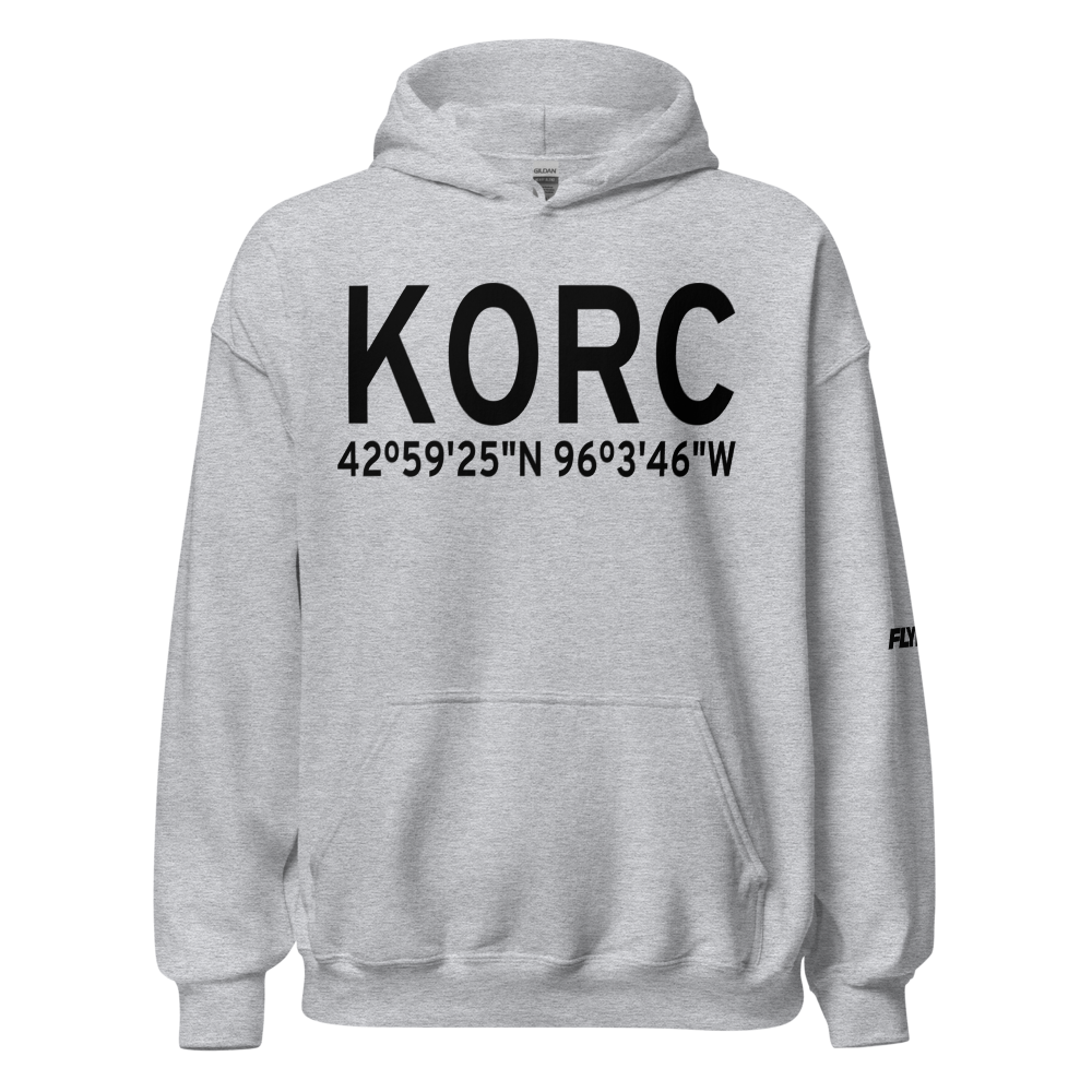 Orange City Municipal Airport (KORC) ICAO Hoodie Sweatshirt 