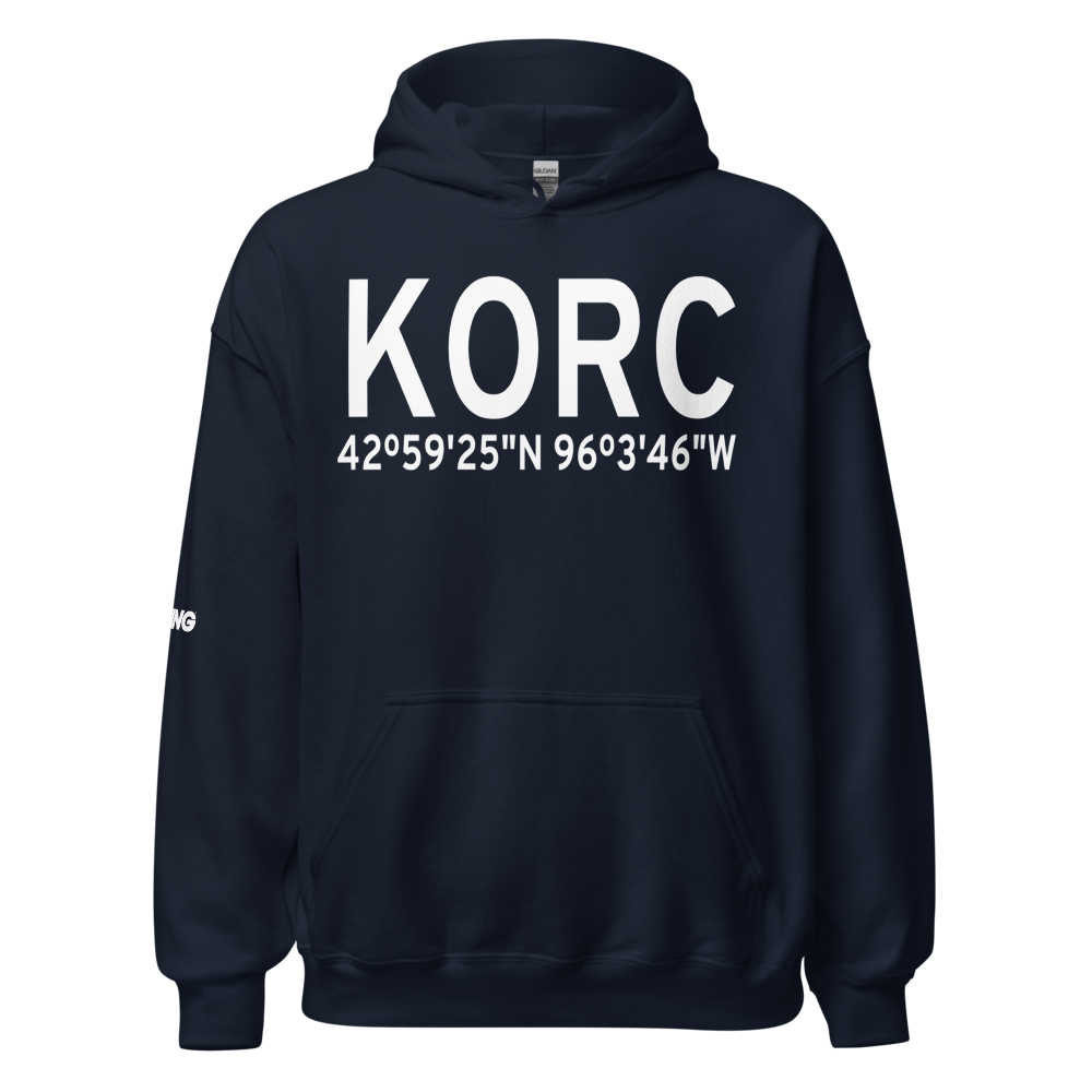 Orange City Municipal Airport (KORC) ICAO Hoodie Sweatshirt 
