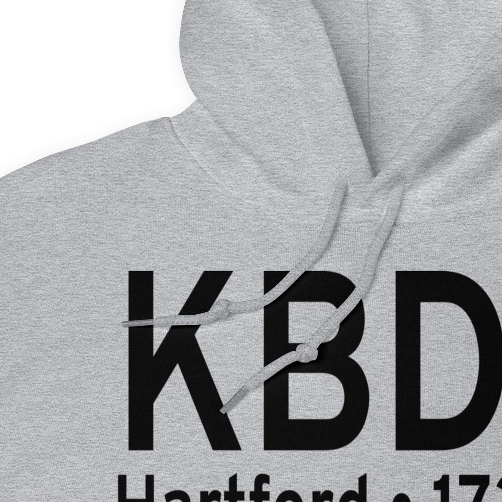 Bradley International Airport (KBDL) ICAO Hoodie Sweatshirt 