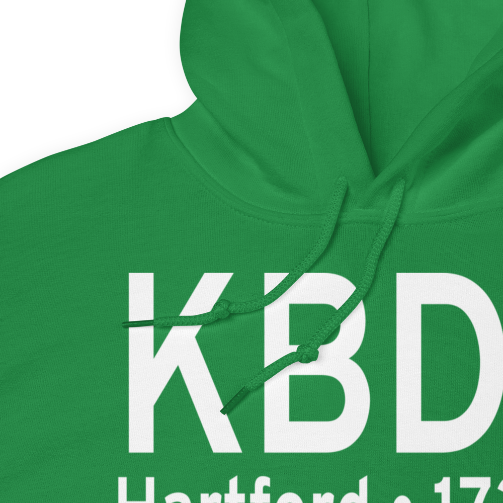 Bradley International Airport (KBDL) ICAO Hoodie Sweatshirt 
