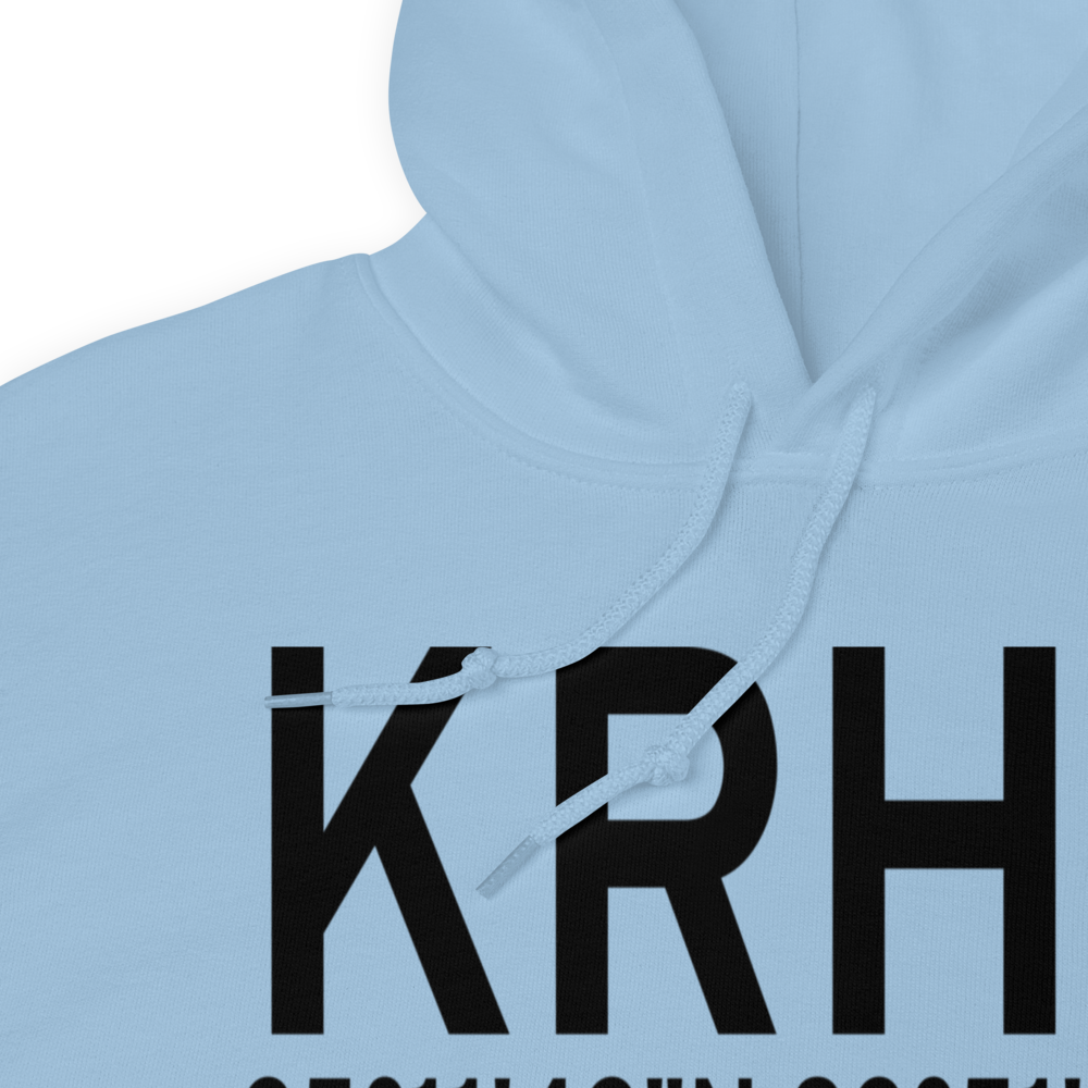 Western Carolina Regional Airport (KRHP) ICAO Hoodie Sweatshirt 