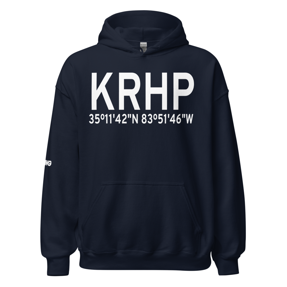 Western Carolina Regional Airport (KRHP) ICAO Hoodie Sweatshirt 