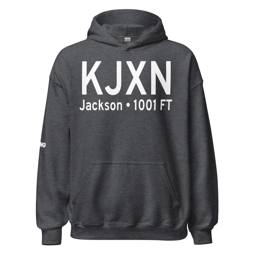 Jackson County Reynolds Field (KJXN) ICAO Hoodie Sweatshirt 