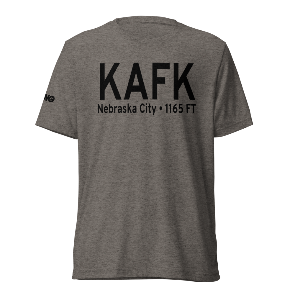 Nebraska City Municipal Airport (KAFK) ICAO Tri-blend T-Shirt 
