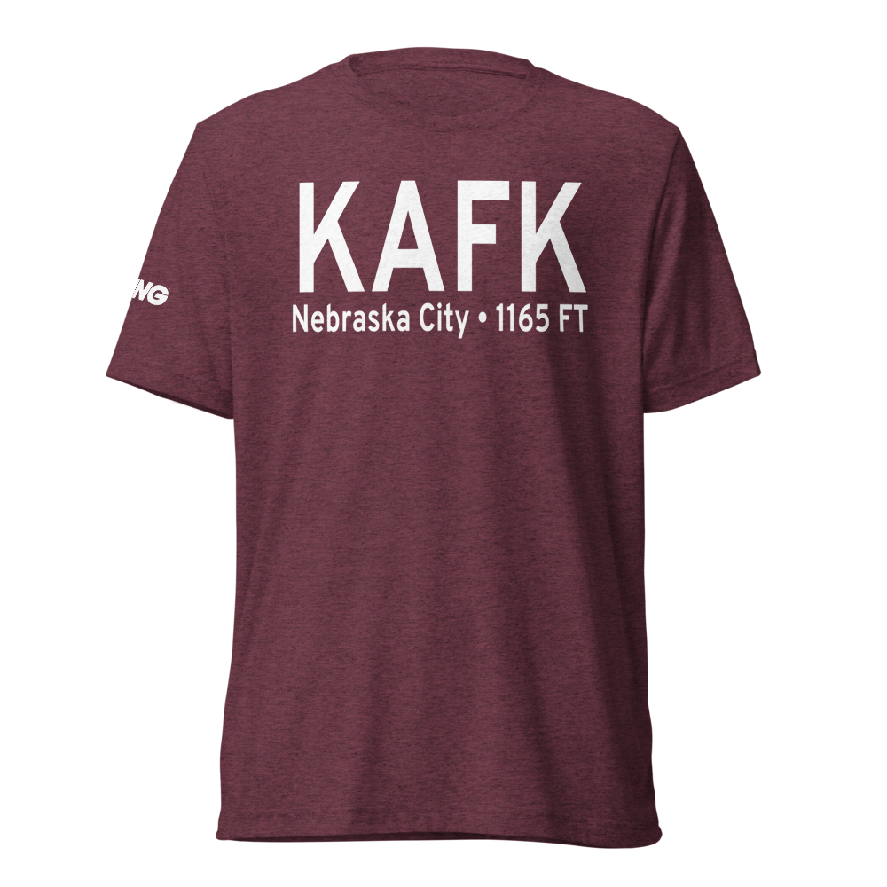 Nebraska City Municipal Airport (KAFK) ICAO Tri-blend T-Shirt 