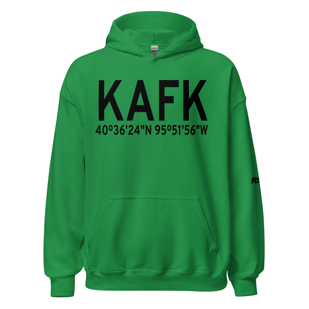 Nebraska City Municipal Airport (KAFK) ICAO Hoodie Sweatshirt 