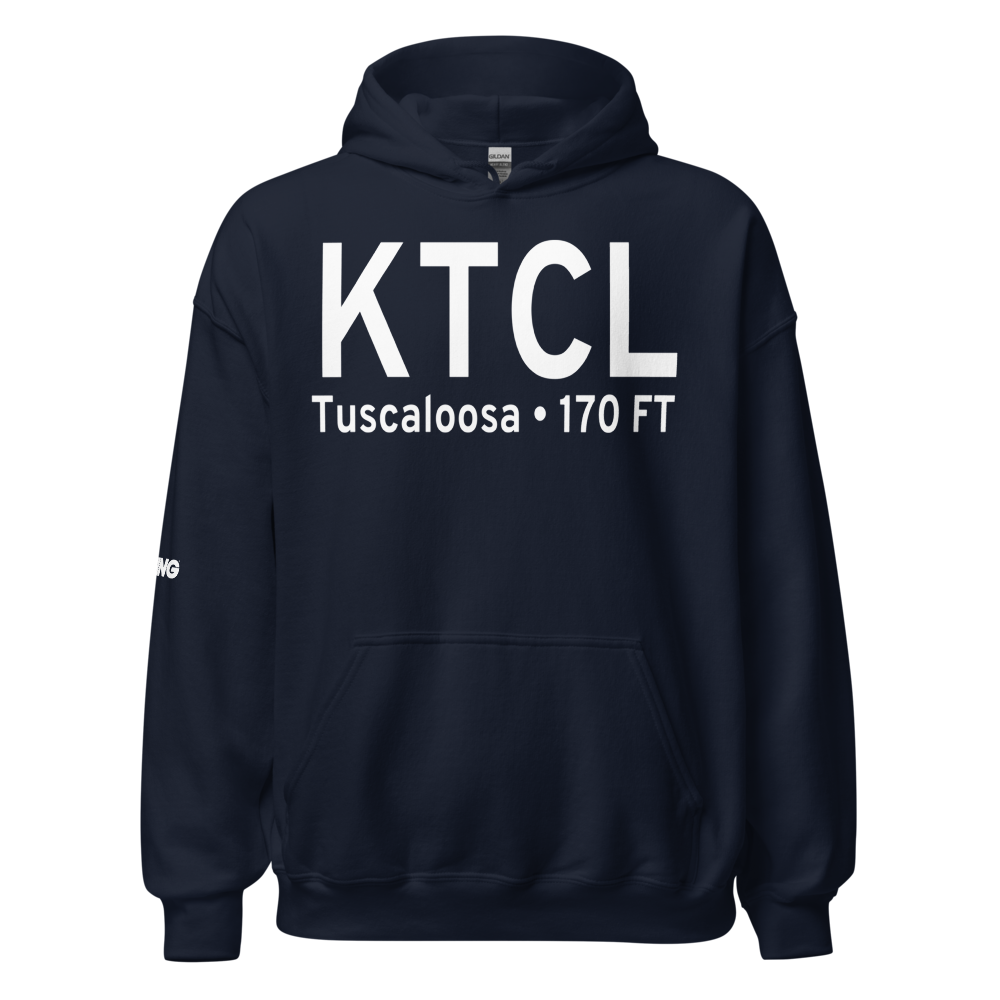 Tuscaloosa Regional Airport (KTCL) ICAO Hoodie Sweatshirt 
