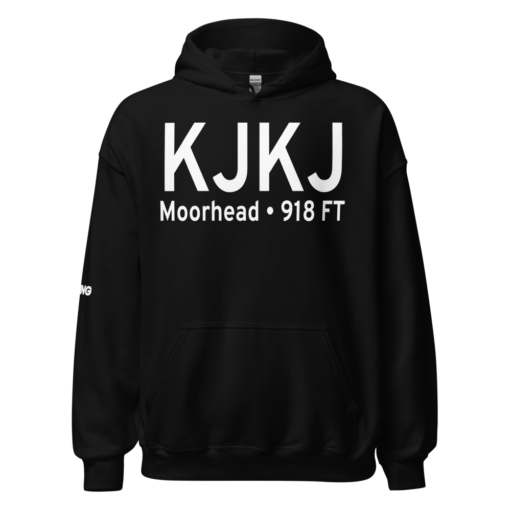 Moorhead Municipal Airport (KJKJ) ICAO Hoodie Sweatshirt 